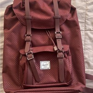 Herschel backpack maroon colored